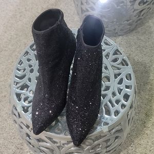 TOPSHOP black sparkle boots size 40